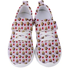 Doll And Cherries Pattern Women s Velcro Strap Shoes by snowwhitegirl