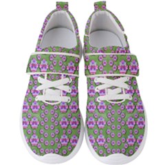 Fantasy Flowers Dancing In The Green Spring Men s Velcro Strap Shoes by pepitasart