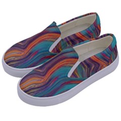 Colorful Sketch Kids  Canvas Slip Ons by bloomingvinedesign