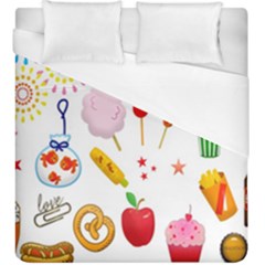 Summer Fair Food Goldfish Duvet Cover (king Size) by Nexatart