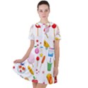 Summer Fair Food Goldfish Short Sleeve Shoulder Cut Out Dress  View1