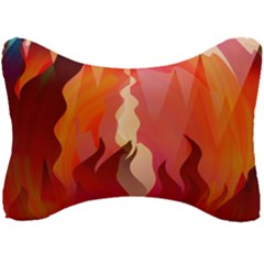 Fire Abstract Cartoon Red Hot Seat Head Rest Cushion by Nexatart