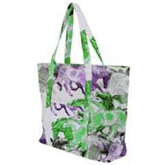 Horse Animal World Green Zip Up Canvas Bag by BangZart