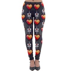 Love Heart Background Lightweight Velour Leggings by Pakrebo