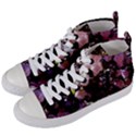 Purple Snowballs Women s Mid-Top Canvas Sneakers View2