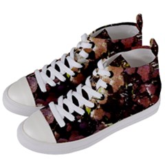 Pink Snowballs Ii Women s Mid-top Canvas Sneakers by okhismakingart