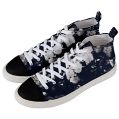 High Contrast Black And White Snowballs Ii Men s Mid-top Canvas Sneakers by okhismakingart