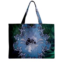 Surfboard With Dolphin Zipper Mini Tote Bag by FantasyWorld7