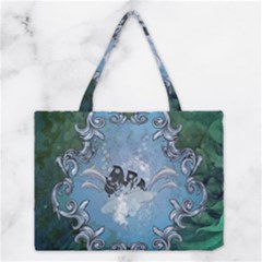 Surfboard With Dolphin Medium Tote Bag by FantasyWorld7