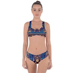 African Pattern Criss Cross Bikini Set by Sobalvarro