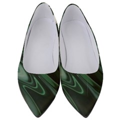 Green Marble Digital Abstract Women s Low Heels by Pakrebo