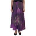 Fractal Pink Lavender Flower Bloom Flared Maxi Skirt View1