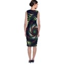 Fractal Christmas Colors Christmas Sleeveless Velvet Midi Dress View2