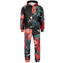 Vintage Roses Vector Seamless Pattern 02 Hooded Jumpsuit (Men)  View1