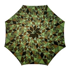 Fractal Mosaic Abstract Fractal Art Golf Umbrellas by Pakrebo