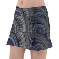 Fractal Spikes Gears Abstract Tennis Skirt by Pakrebo