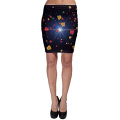 Technology Background Pattern Bodycon Skirt by Pakrebo