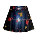 Technology Background Pattern Mini Flare Skirt View1