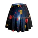 Technology Background Pattern Mini Flare Skirt View2