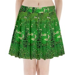 Background Green Board Business Pleated Mini Skirt by Pakrebo