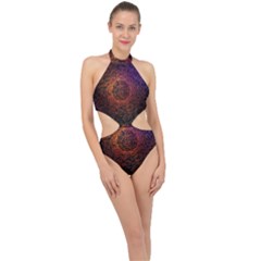 Software Development Virtual Halter Side Cut Swimsuit by Pakrebo