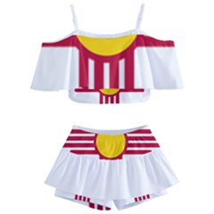 New Mexico Flag Kids  Off Shoulder Skirt Bikini by FlagGallery