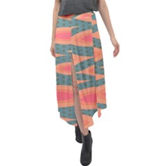 Background Non Seamless Pattern Velour Split Maxi Skirt by Pakrebo