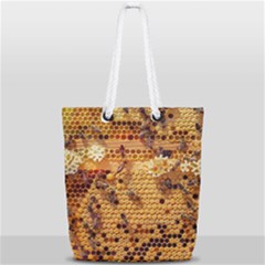 Bees Nature Animals Honeycomb Full Print Rope Handle Tote (small) by Pakrebo