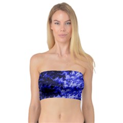 Rich Blue Digital Abstract Bandeau Top by Pakrebo