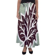 Drawing Autumn Leaves Season Flared Maxi Skirt by Pakrebo