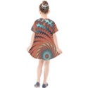 Fractal Spiral Abstract Design Kids  Smock Dress View2