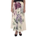 Botanical Print Antique Flora Plant Flared Maxi Skirt View1