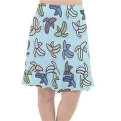 Bananas Repetition Repeat Pattern Fishtail Chiffon Skirt by Pakrebo