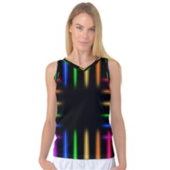 Neon Light Abstract Pattern Women s Basketball Tank Top by Mariart