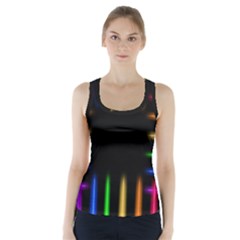 Neon Light Abstract Pattern Racer Back Sports Top by Mariart