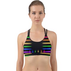 Neon Light Abstract Pattern Back Web Sports Bra by Mariart