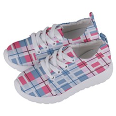 Fabric Textile Plaid Kids  Lightweight Sports Shoes by HermanTelo