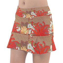 Abstract Flower Tennis Skirt by HermanTelo