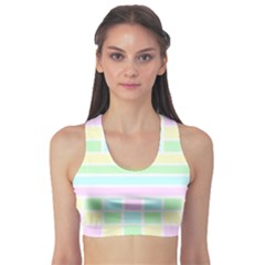 Geometric Pastel Sports Bra by Bajindul