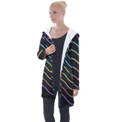 Wallpaper Background Colors Neon Longline Hooded Cardigan by Bajindul