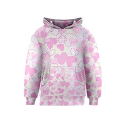 Valentine Background Hearts Kids  Pullover Hoodie by Bajindul