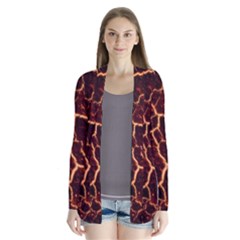 Lava Fire Drape Collar Cardigan by Bajindul