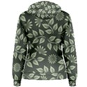 Flowers Pattern Spring Green Women s Pullover Hoodie View2