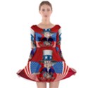 Happy 4th Of July Long Sleeve Skater Dress View1