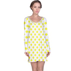 Yellow White Long Sleeve Nightdress by HermanTelo