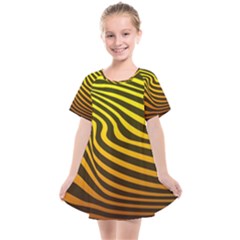 Wave Line Curve Abstract Kids  Smock Dress by HermanTelo