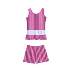 Fabric Geometric Texture Kids  Boyleg Swimsuit by Bajindul