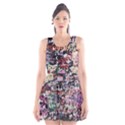 Graffiti Wall Background Scoop Neck Skater Dress View1