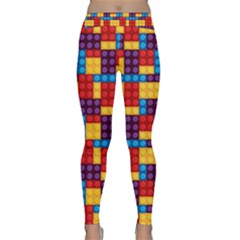 Lego Background Game Classic Yoga Leggings by Mariart