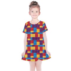 Lego Background Game Kids  Simple Cotton Dress by Mariart